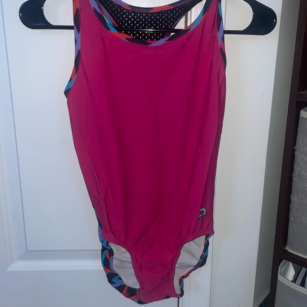 Rare Hot Pink Plum Practicewear Flipside Leotard for Gymnastics and Dance